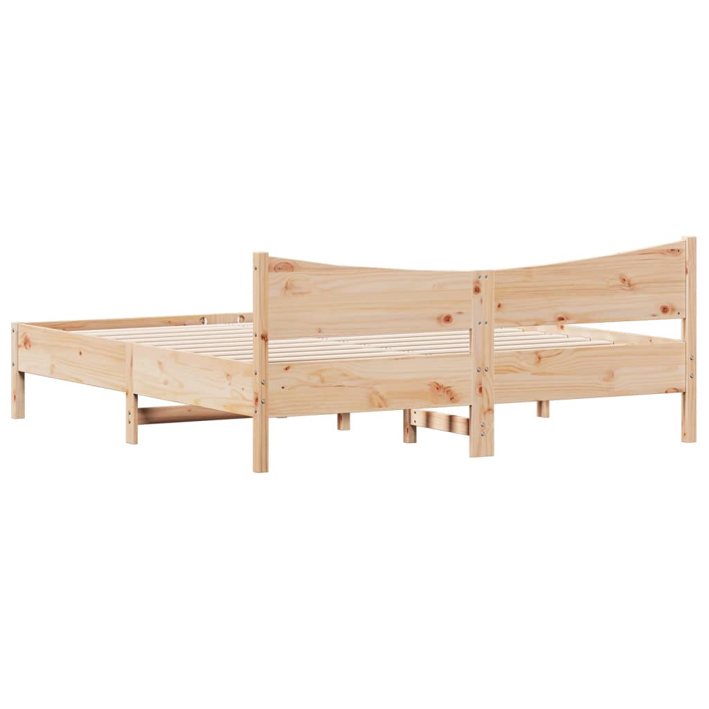 Vidaxl Rama Łóżka Bez Materaca, 200X200 Cm, Lite Drewno Sosnowe