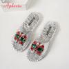 Fashion Aphixta Bling Crystal Luxury Slippers Women Round Toe Colorful Summer Shoes Flat Heel Outdoor Slides Zapatos De Mujer Pantunflas