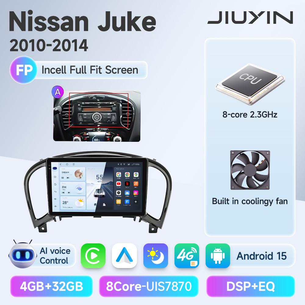 IPS Car Radio For Nissan Juke YF15 2010 - 2014 Carplay 4G Multimedia Video Player GPS Autoradio AI Voice 2 Din Android Auto BT
