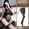 Sex underwear sexy perspective one-piece, free-to-take open couple deep V suspender sex suit hot