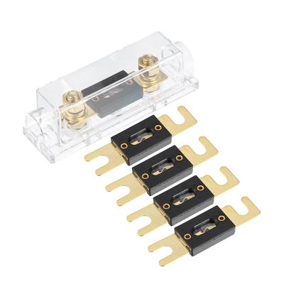 X AUTOHAUX 1 Комплект Автомобильный 1/0 2 4 AWG Вход/Выход Провода Держатель Предохранителя ANL и 5 шт. Предохранителей ANL 30A