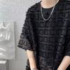 Мужская летняя корейская футболка с коротким рукавом Свободная базовая рубашка Повседневный топ Футболки