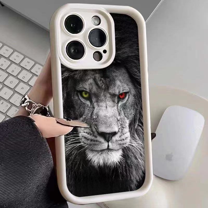 Лев подходит для чехла для мобильного телефона iphone16pro, Apple 15 модный мужчина 14 Европейский и Американский 13promax новый 12x11XR.