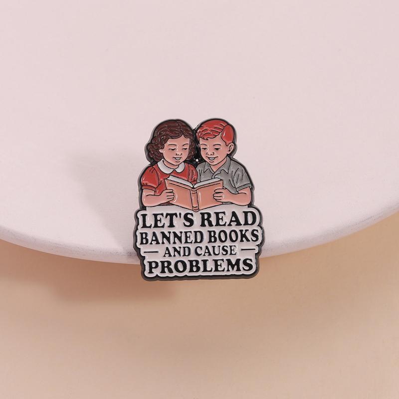 Коллекция книголюба Эмалевые значки Магия Фэнтези Книга Романтичный читатель Давайте почитаем Запрещенные книги Броши Значок на лацкан Украшения Подарки