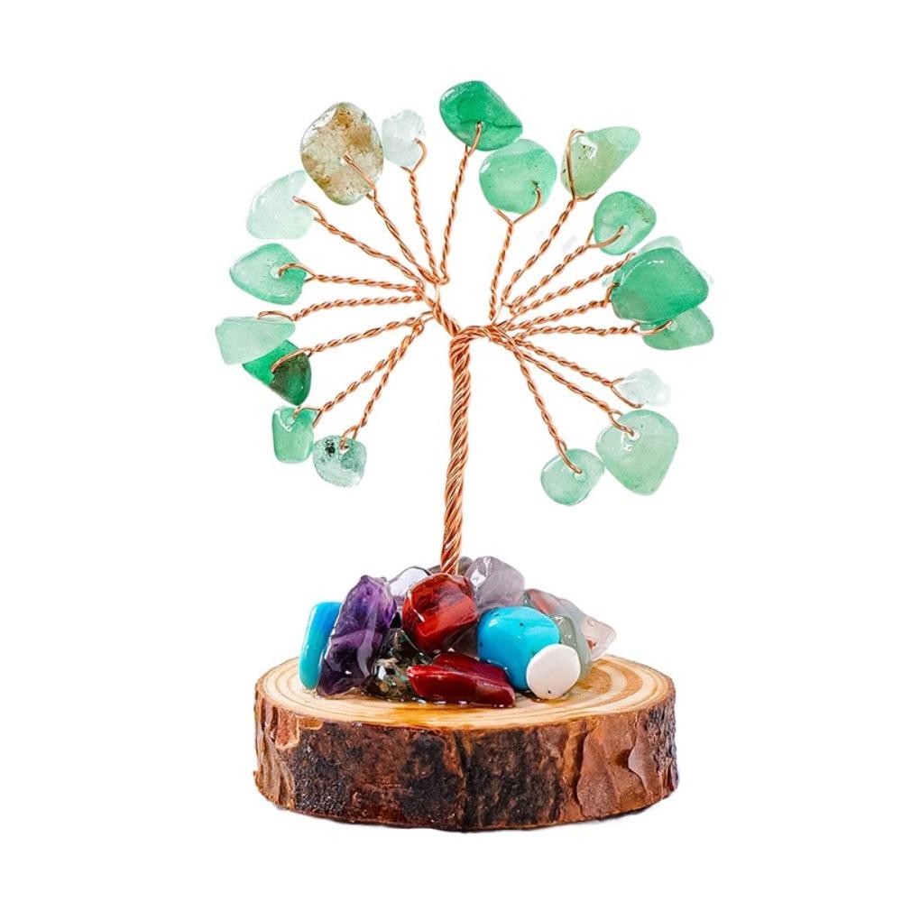Copper Wire Crystal Wishing Tree Positive Energy Crystal Decorative Trees Desk