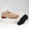 Low Heel Knitted Mesh Jazz Dance Shoes Women Girls Ballet Shoes Black Soft Rubber Sole Teacher Shoes Outdoor