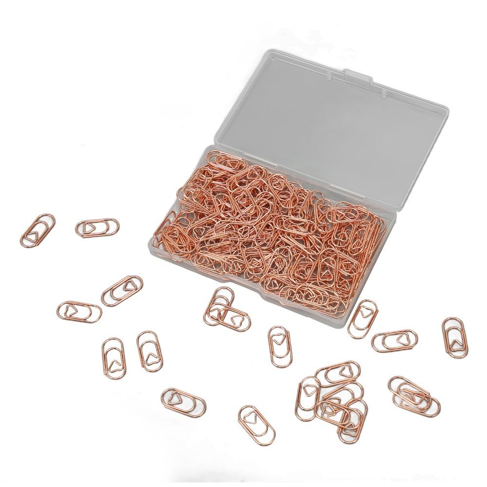 300 шт. Металлические Rose Gold Скрепки для бумаги Противоскользящая конструкция Декоративные скрепки для бумаги Поделки DIY