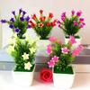 Realistic Faux Lily And Rose Mini Potted Plants With Colorful Blooms For Indoor Use