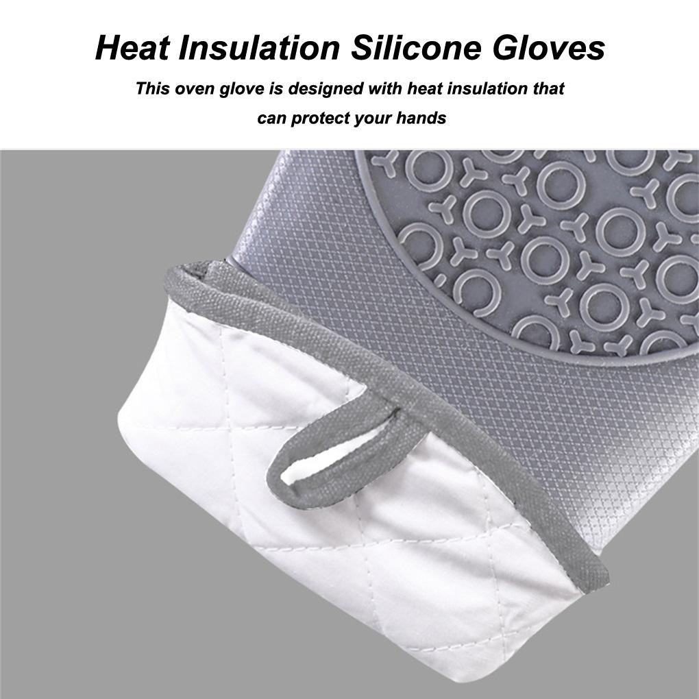 Перчатки для духовки 2 шт. Набор из 2 кастрюль с защитой от перегрева Перчатки для духовки Кухонные рукавицы для выпечки Приготовления пищи на гриле с щеткой для барбекю
