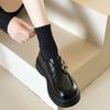 Women's 2025 Spring Platform Loafers - Retro Japanese JK British Preppy One-Strap Leather Shoes