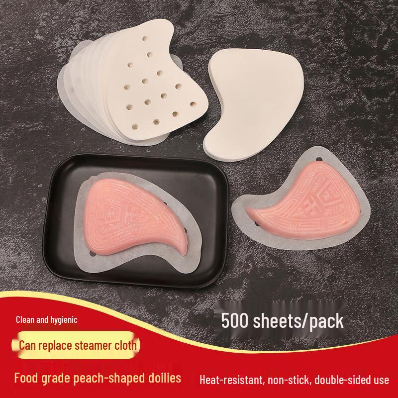 Minnai Non-stick Red Peach Cake Steamer Liners
