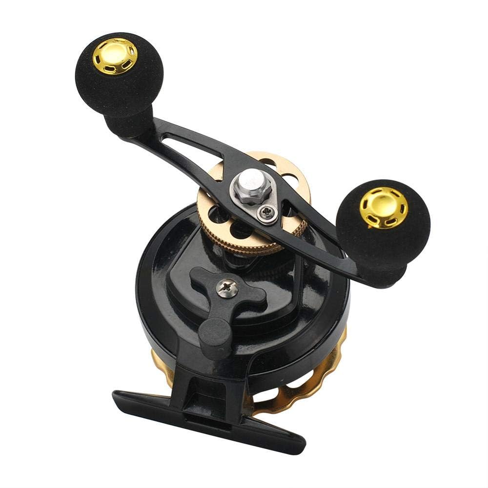 Black Porgy Reel for Raft Drop Gear Max Drag Force for Rock Fishing and Ice Fishing Left-Handled Fishing, Casting, Left/Right-Handed Reel, 3.61