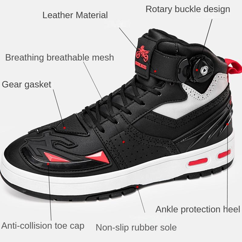 37-46 унисекс мотоциклетные ботинки, большие маленькие кожаные противоскользящие мотоциклетные ботинки, предотвращающие столкновения, мужская спортивная обувь