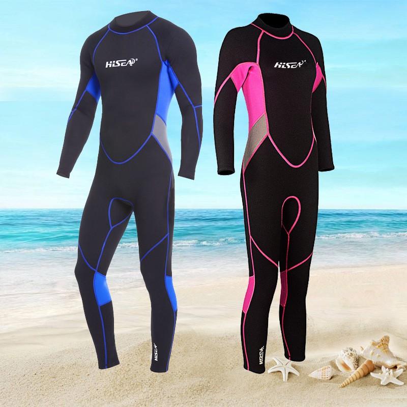 Diving Wetsuit 3mm Thick Full Body Neoprene Suit Surfing Snorkeling Swimming Warmth Unisex Adult