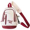 Chest Bag for Women's Burgundy Women's Sports Versatile Trendy Brand Small Backpack Mobile Phone Bag One Shoulder Crossbody Bag