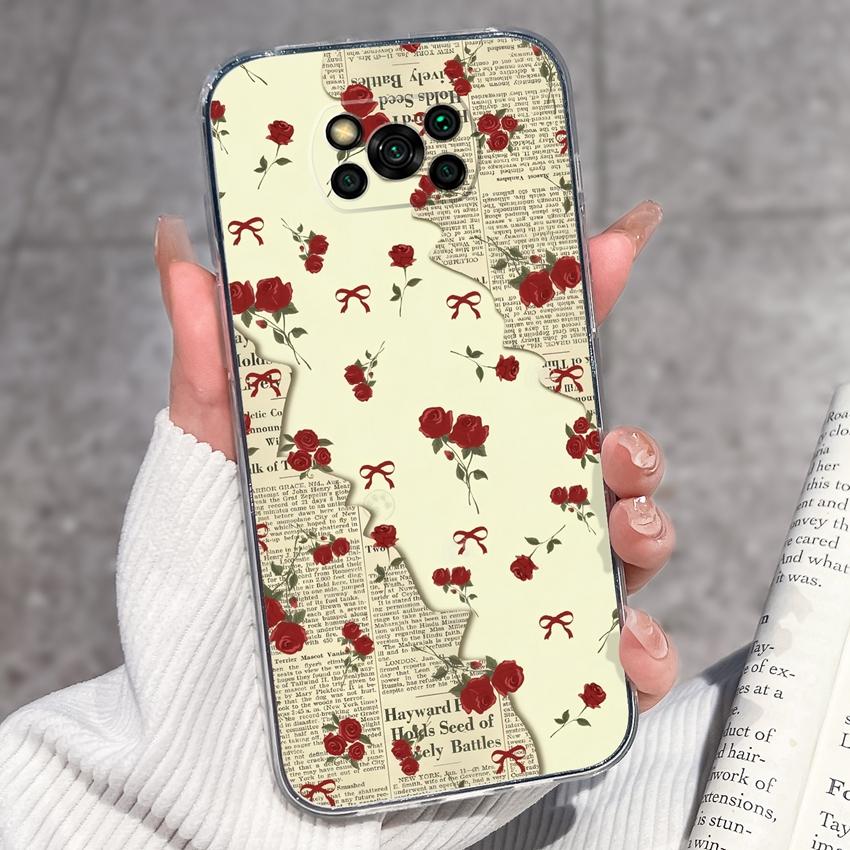 Прозрачный чехол для телефона Xiaomi Poco X3 X4 NFC X5 X6 X7 Pro F3 F4 GT F5 Мягкий ТПУ чехол Ретро узоры карманных часов Ударопрочный чехол для Xiaomi Накладка Capa