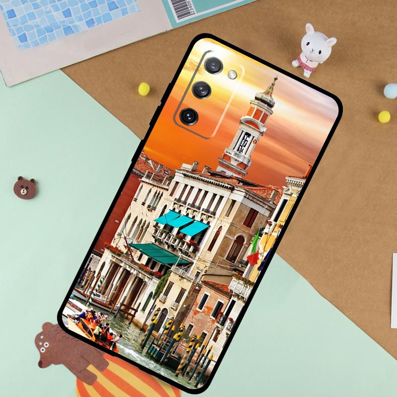 Travel italy Street Venice Case For Samsung Galaxy S23 S22 Ultra S21 S20 FE S8 S9 S10 Note 10 Plus Note 20 Ultra Cover