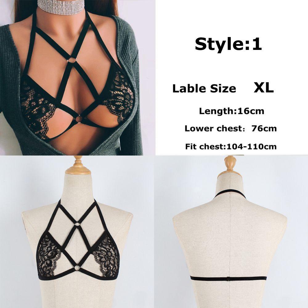 New Bralette Bustier Belt Lingerie Sexy Bandage Bra Cage Harness Push Up Crop Top