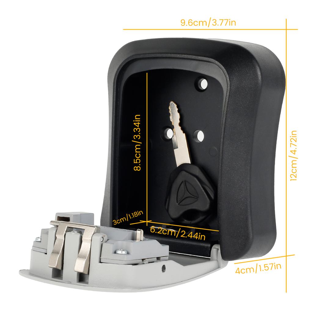 Сейф для ключей, настенный сейф для ключей, держатель для ключей с 4-значным паролем, наружный ящик для ключей, органайзер для домашней безопасности, чехол, новый