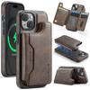 MAGKING K3 Series For iPhone 15 Case Compatible with MagSafe Wallet PC+TPU+PU Phone Cover