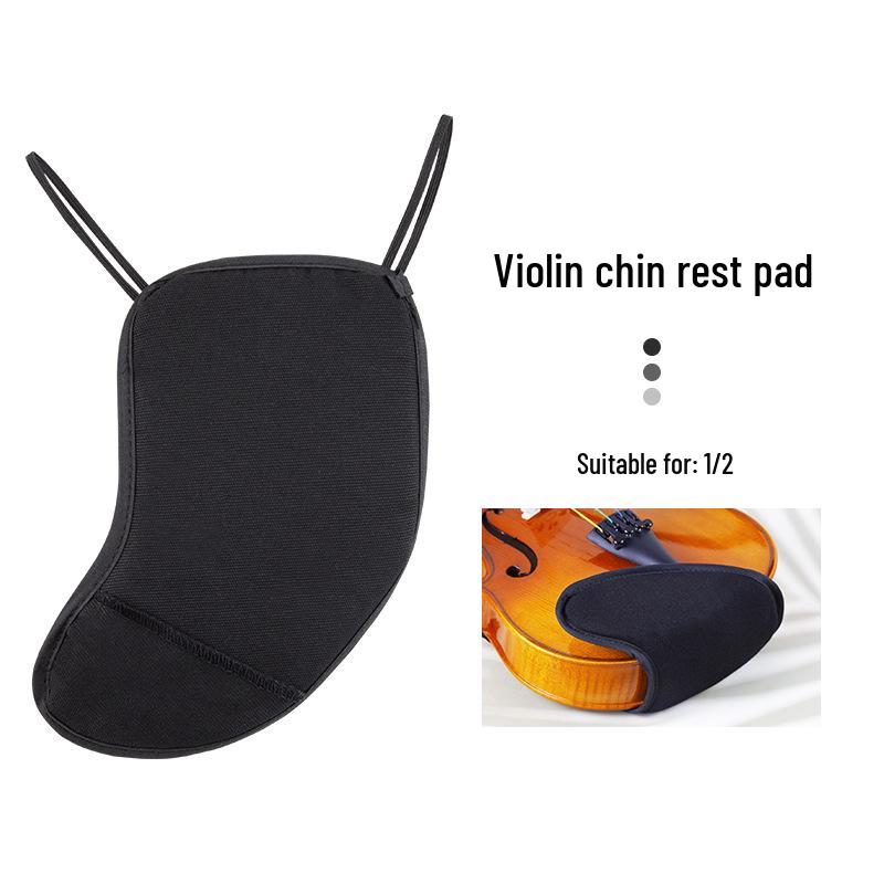 Violin Chin Rest Pad & Protector for Children and Adults - Comfortable Chin and Shoulder Support with Cloth Cover.