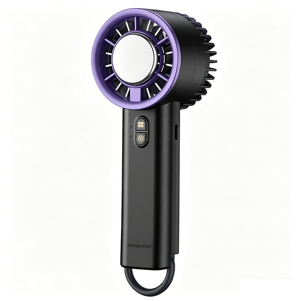 Ice-cooling high-speed handheld fan 18650 high-performance battery Adjustable Mini Foldable Air Cooling Turbo Fan