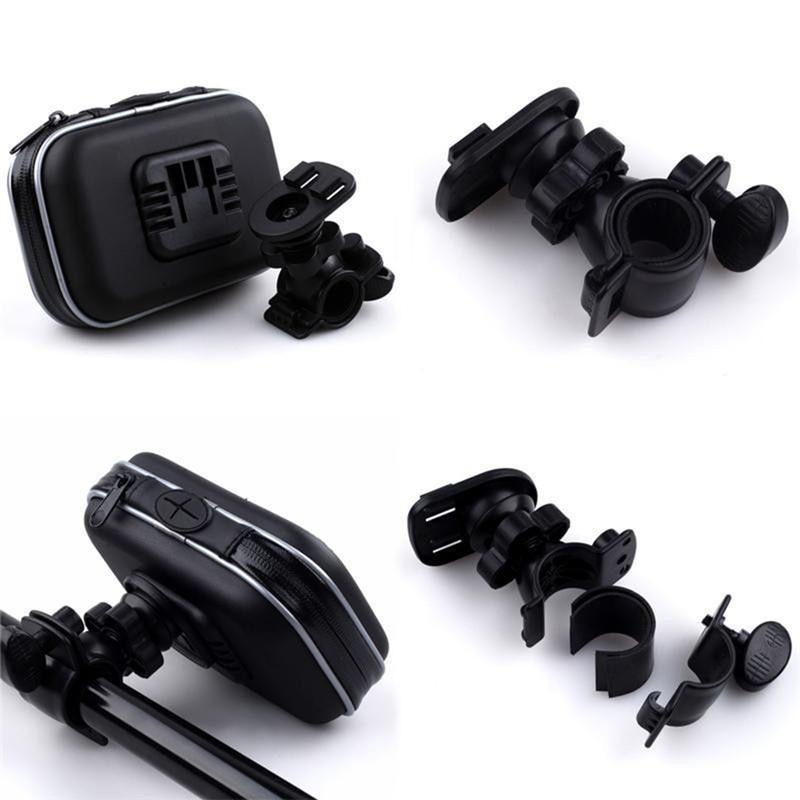 5-дюймовая водонепроницаемая сумка для велосипеда, мотоцикла, GPS, с кронштейном, держатель для руля мотоцикла, чехол, седельная сумка, черная