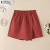 ZANZEA Женские повседневные свободные летние короткие брюки с эластичной резинкой на талии