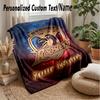 Sydney Roosters Custom Flannel Throw Blanket Print Your Name Text Soft Warm Blanket Holiday Present