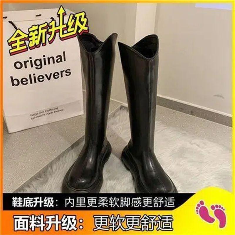 Increase Height and Slim Martin Boots Women's Boots 2025 New Fashion Trend V-mouth Knight Boots Popular Versatile Boots