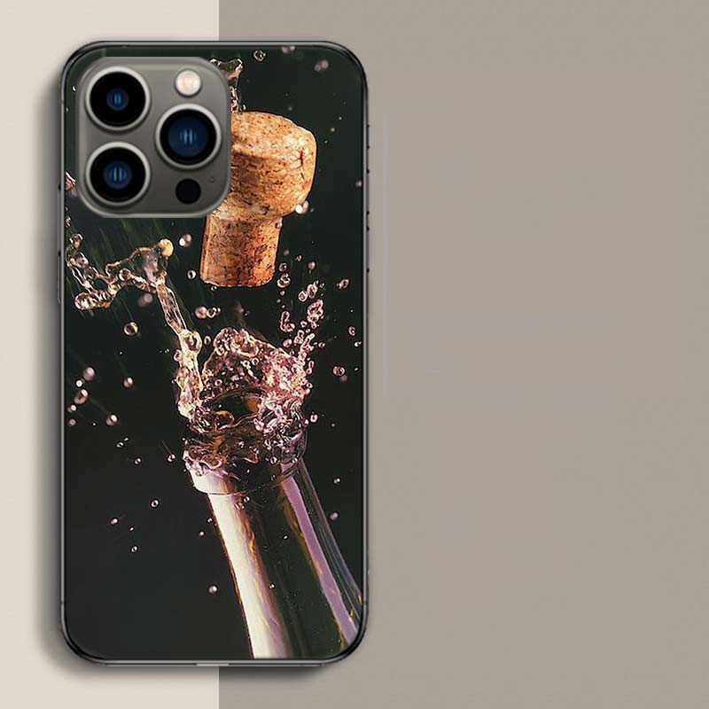 Откройте шампанское, чтобы отпраздновать Чехол для телефона Для Iphone 17 Air 15 Pro 14 Plus 16 Pro Max 12 13 Mini 11 16E X XS Чехол Милый Fundas