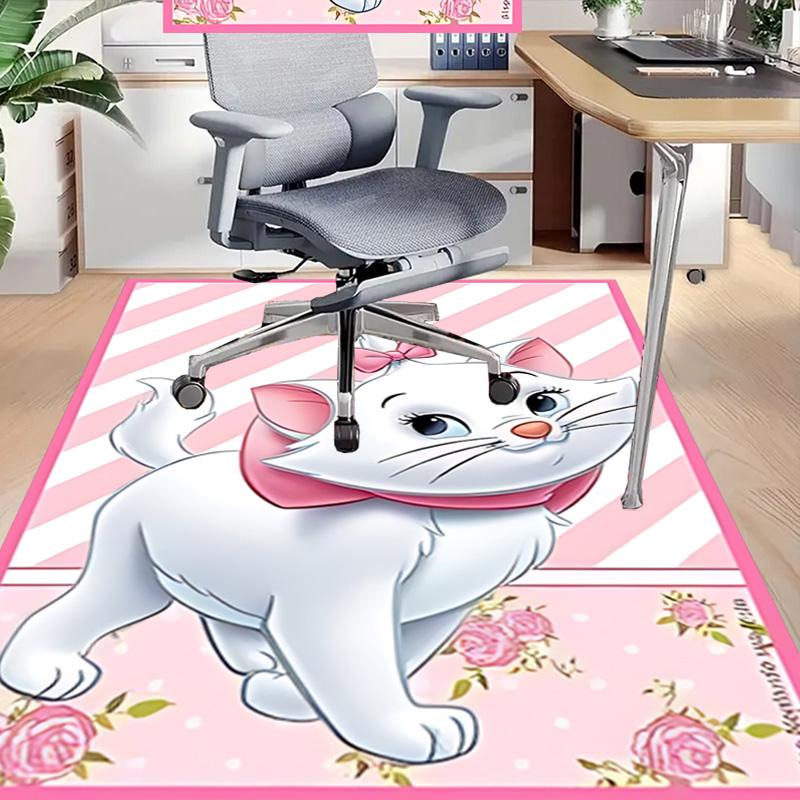 1pc Pink Stripes Roses Carpet for Playroom Bedroom Living Room Sofa Home Decor,kids Game Area Rug Non-slip Floor Mat Y728140
