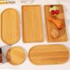Multi-Purpose Bamboo Tray Wooden Waterproof Rectangular Round Cup Pad Home Succulent Flower Aromatherapy Coffee Decorative Plate