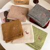 Autumn Knitted Pony Cute Wool Scarf for Women Thickened and Warm Korean Style Scarf Versatile Pony Embroidered Small Scarf