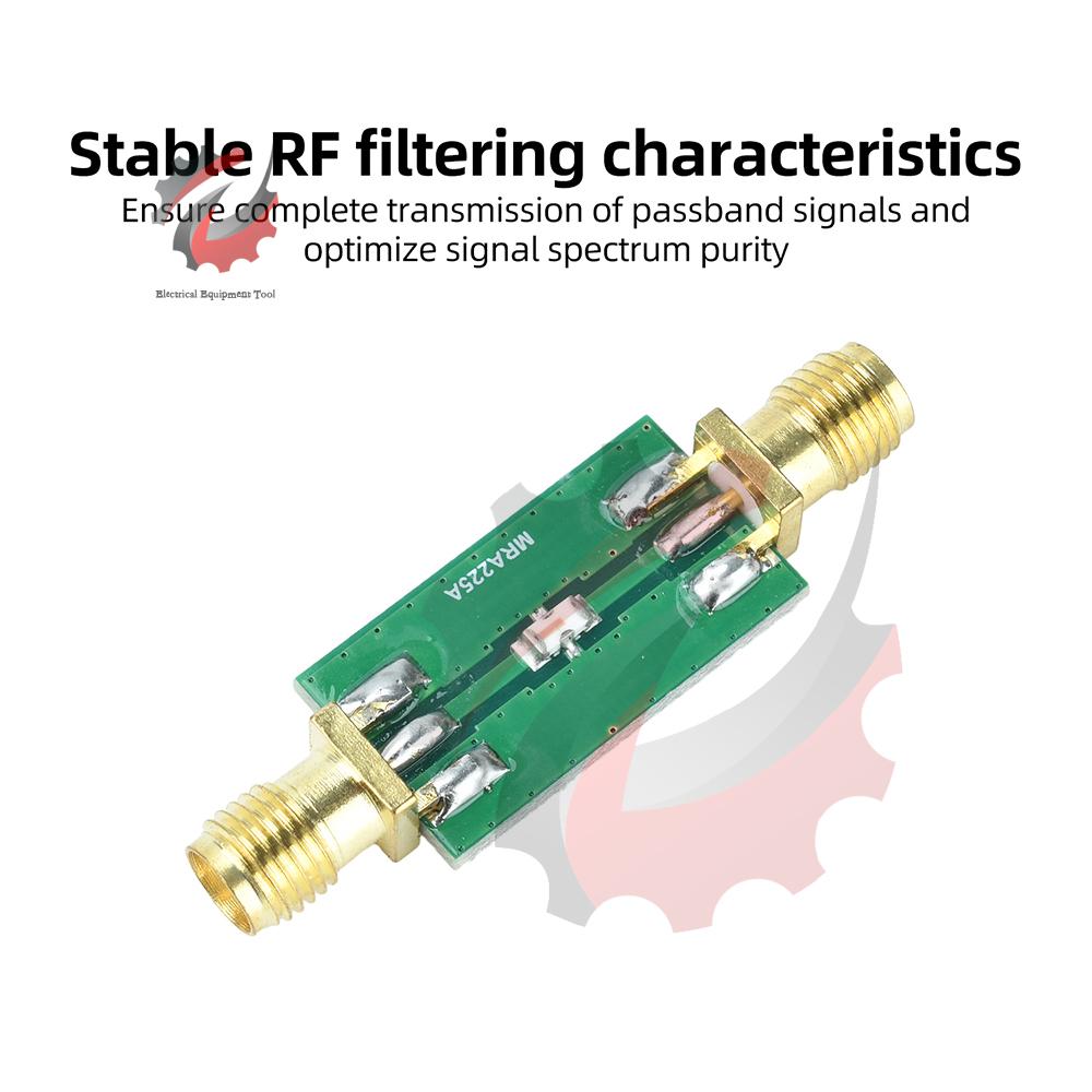 1.5GHz Low Pass Filter LPF 50 Ohm RF Signal Filter Module for Radio Frequency Testing with 10dBm Power Handling
