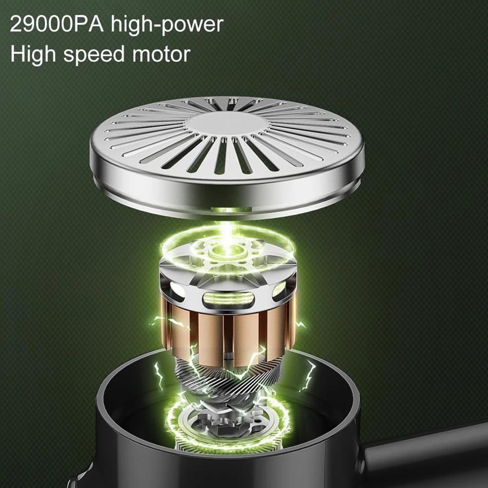 Новый 29000PA автомобильный пылесос беспроводной мощный пылесос 120 Вт с сильным всасыванием ручной для автомобиля портативный бытовой прибор 2 фильтра