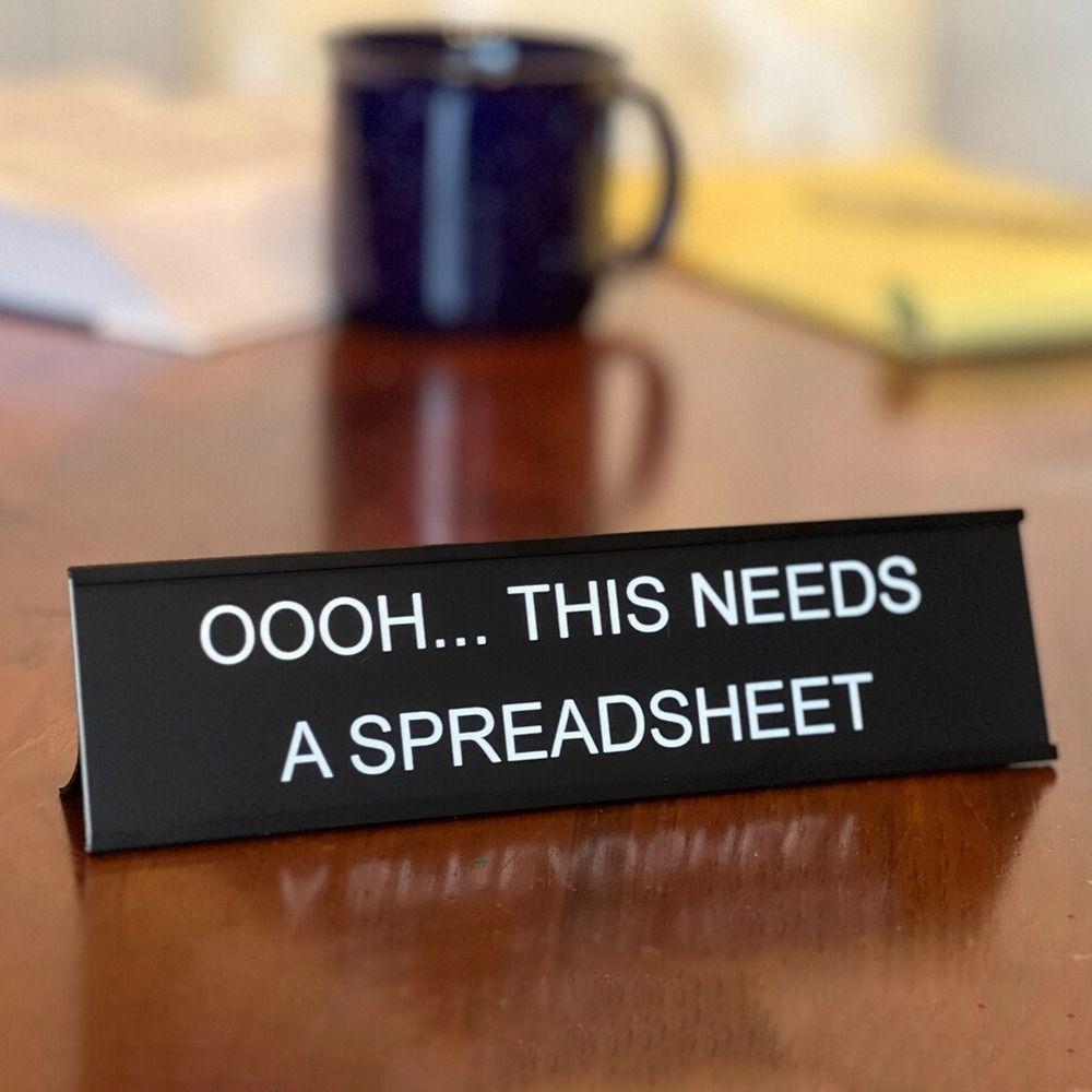 Lightweight Desk Sign Black Seating Sign Funny Seat Cards  Office