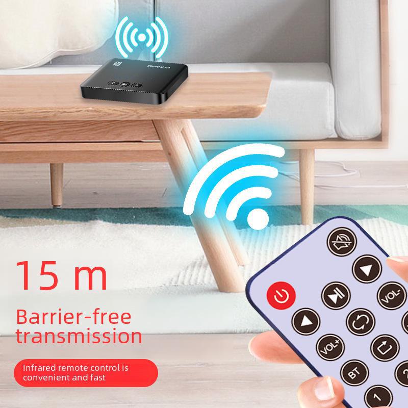 Адаптер Bluetooth-приемника NFC 5.0 без потерь для аудио усилителей и динамиков с разъемами 3,5 мм, RCA и совместимостью с USB-флеш-накопителем