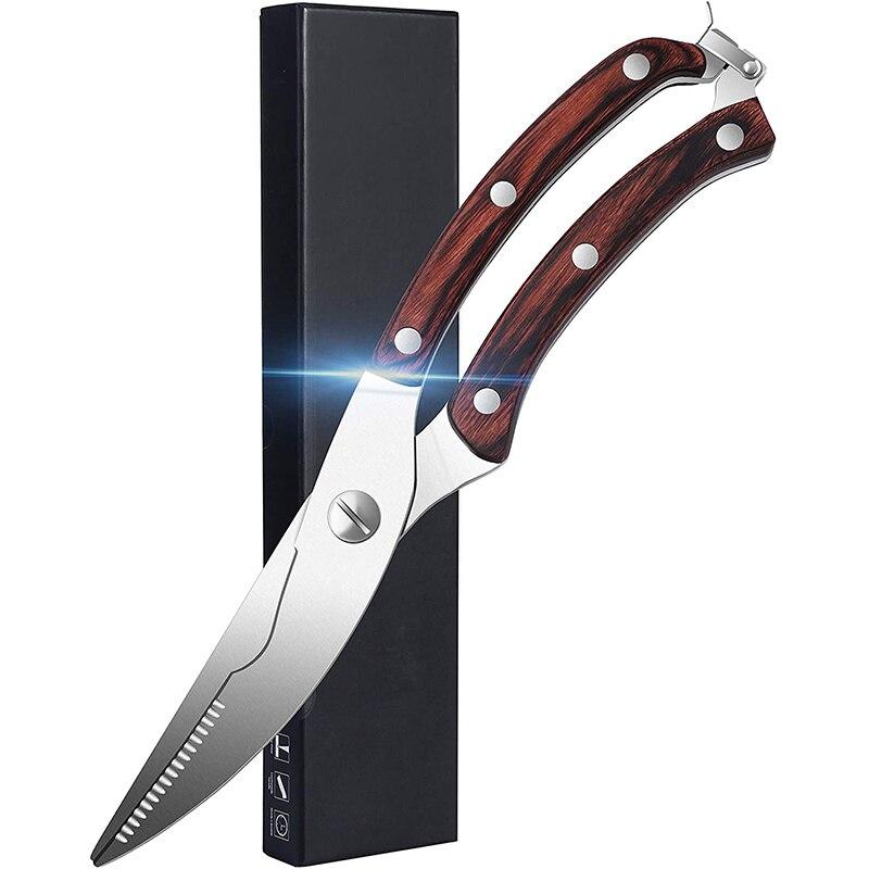 Пружинные ножницы для куриных костей с предохранительным замком Кухонные ножницы из нержавеющей стали