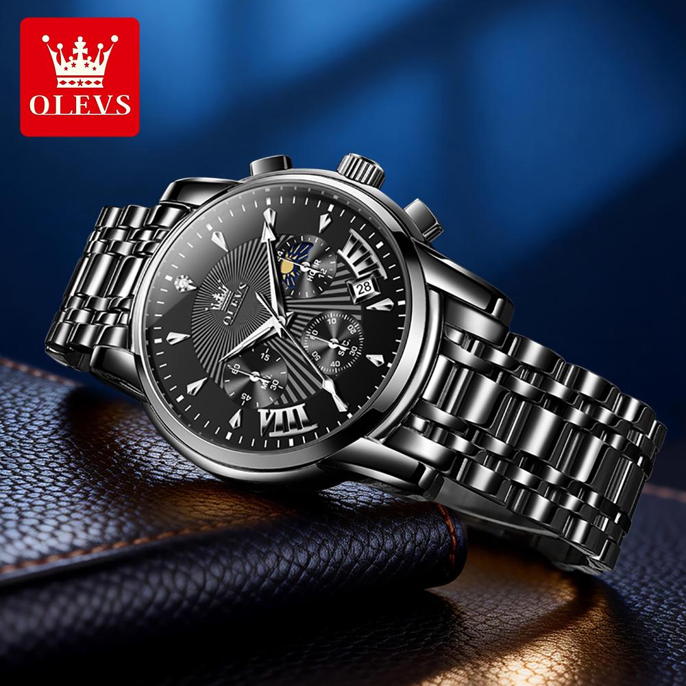 OLEVS Brand Watch Trendy Fashion Waterproof Luminous Quartz Men's Watch 2892