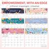 SKYDUE Small Desk Calendar 2025-2026 - 8" x 7", Sept 2025 to Dec 2026 with Sassy & Motivational Quotes, Thick Paper Standing Flip Desktop Calendar