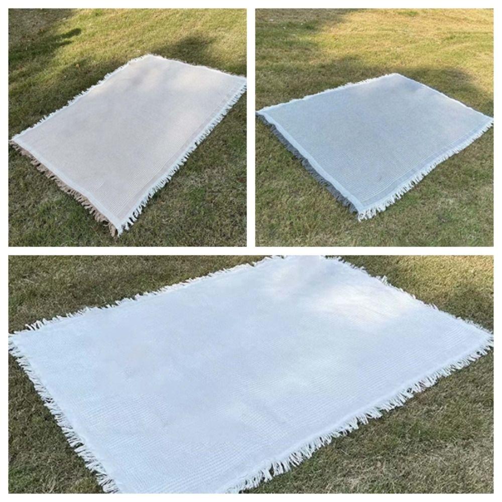 180x130CM Tablecloth with Tassel Large Size Camping Ground Cloth Parent-child Activity