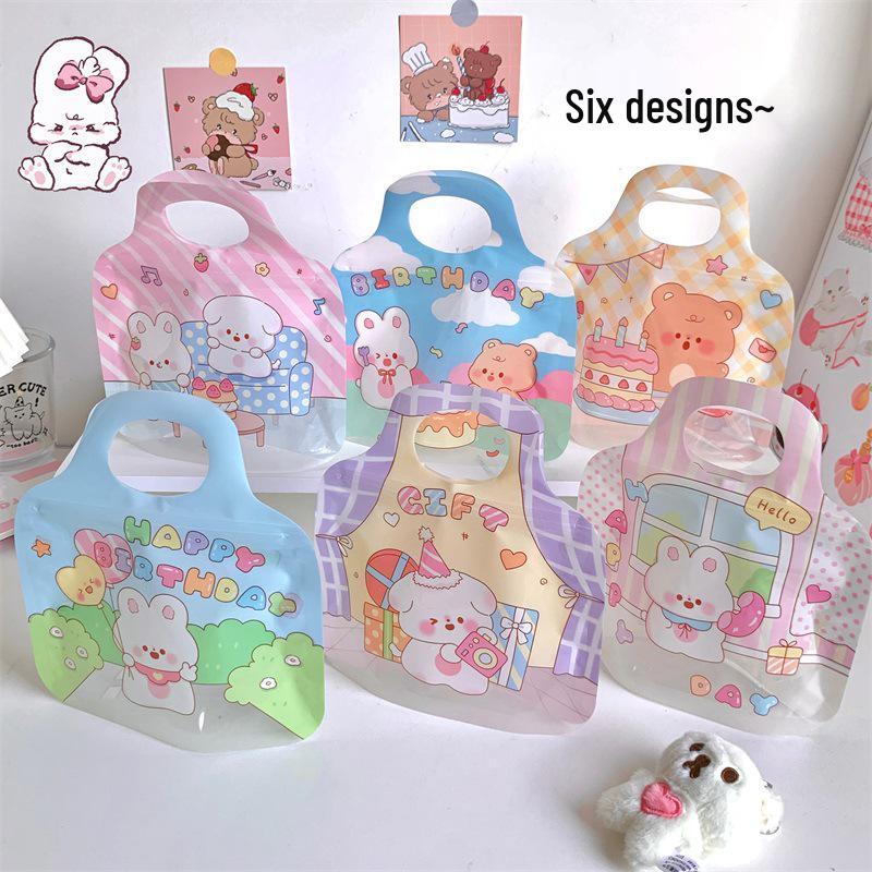 Рождественская мультяшная сумка для хранения украшений и закусок - Милая, мягкая, самозакрывающаяся