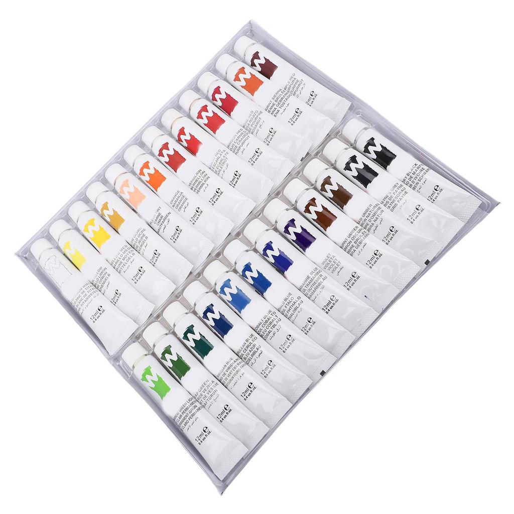 12ml Watercolor Paint Set Professional Multiple Color Paint Tubes for Artists and Beginners 24 Colors