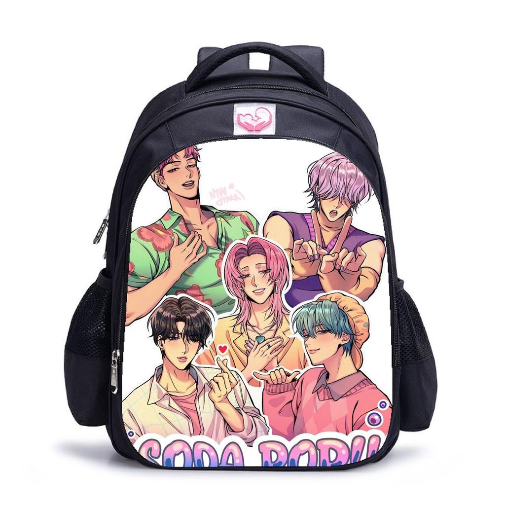 Повседневная сумка через плечо с рисунком из мультфильма для учеников младших классов средней школы, рюкзаки большой вместимости