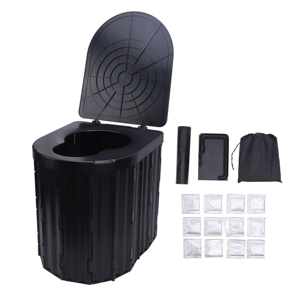 Portable Toilet Large Capacity 150KG Load Bearing Folding Camping Toilet for Travel Road Trip Foldable Toilet Portable Toilet