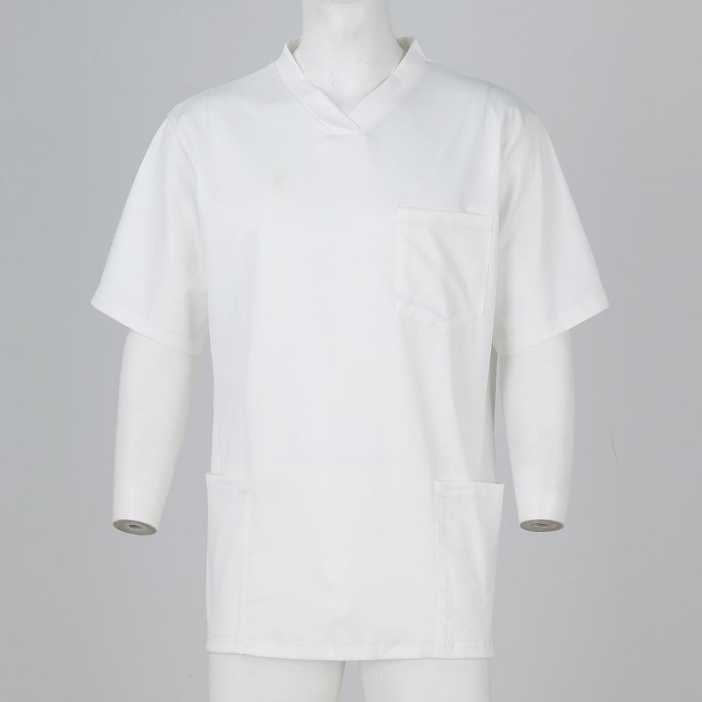 Men's Short Sleeve V-Neck  Print Chest Pocket Care Top