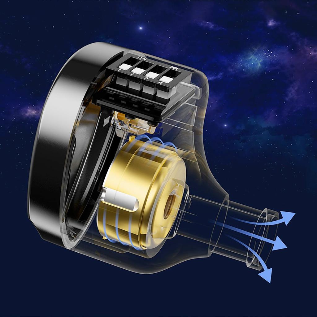 LINSOUL CCA Polaris Professional Monitor Earphones with Dedicated Switch for Custom IEMs for Audio Enthusiasts Combine All Tunings Through Switch In