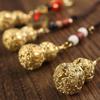 Tang Teng Brass Gourd Keychain Pendant - Auspicious DIY Handmade Accessory for Bags & Phones