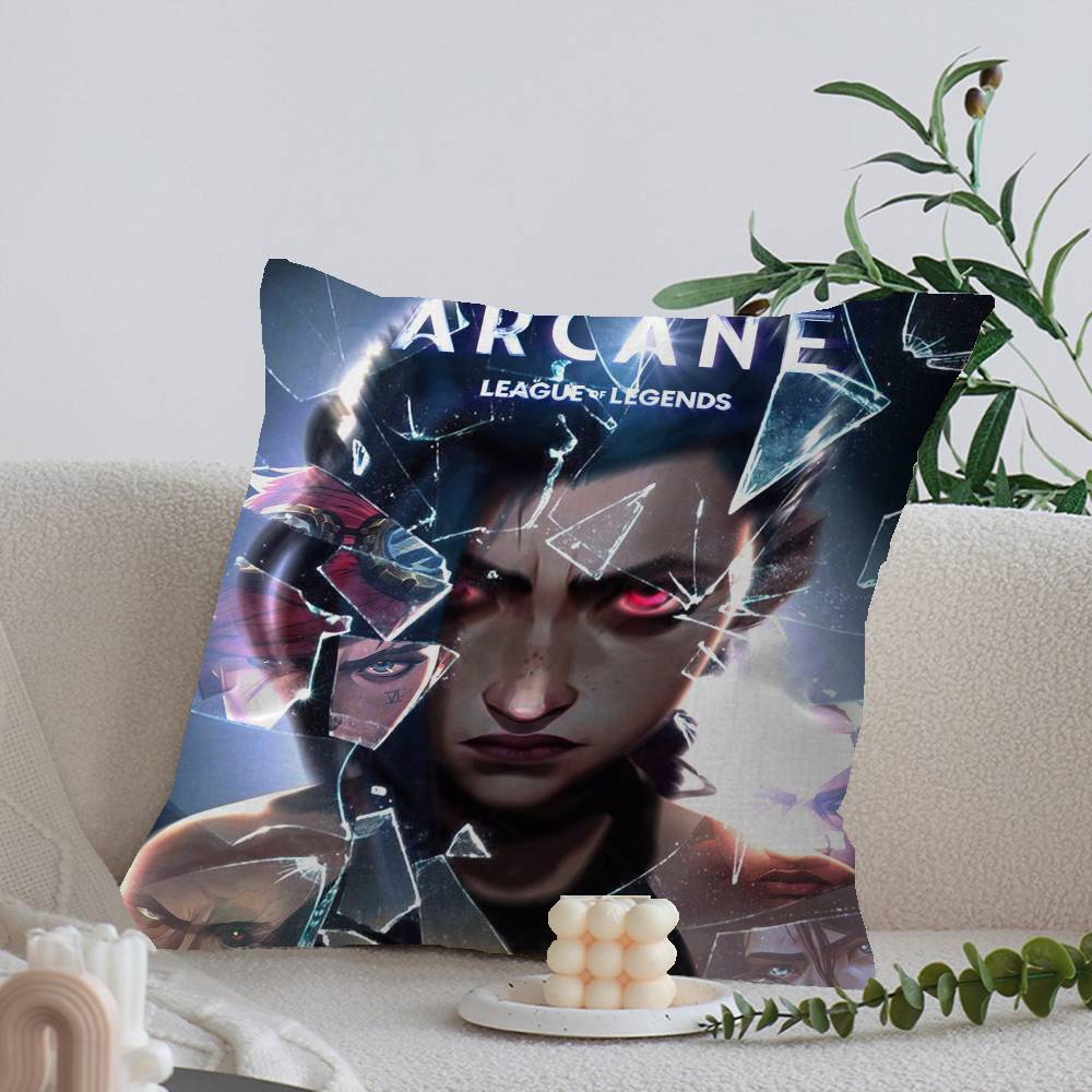 A-Arcane S-Season 2 Jinx Vi Cushion Cover Inches Farmhouse Decor Home Throw Pillow Covers For Couch Decorations